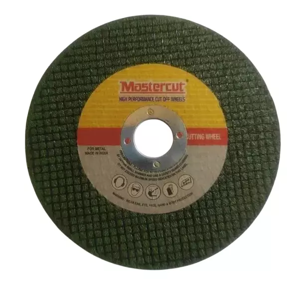 Crown Mastercut Cut Of Wheel Green Aluminium Oxide 4400 RPM Circular 4 Inch (10.16 cm) Diameter for Industrial Use, (Pack of 800 Pcs)