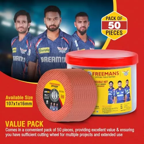 freemans-power-cut-off-wheel-single-net-107x1x16-mm-15300-rpm-cor105-pack-of-50