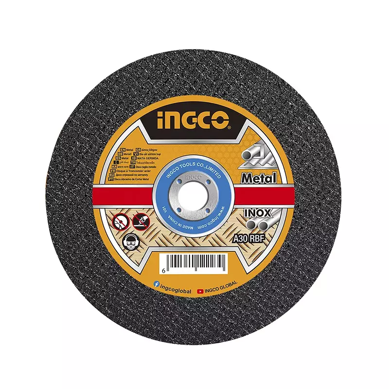 Ingco Metal Cutting Disc 100 mm (4 inch) Diameter 1.2 mm Thickness Flat Center Flat Type, MCD1210550 (Pack of 50)