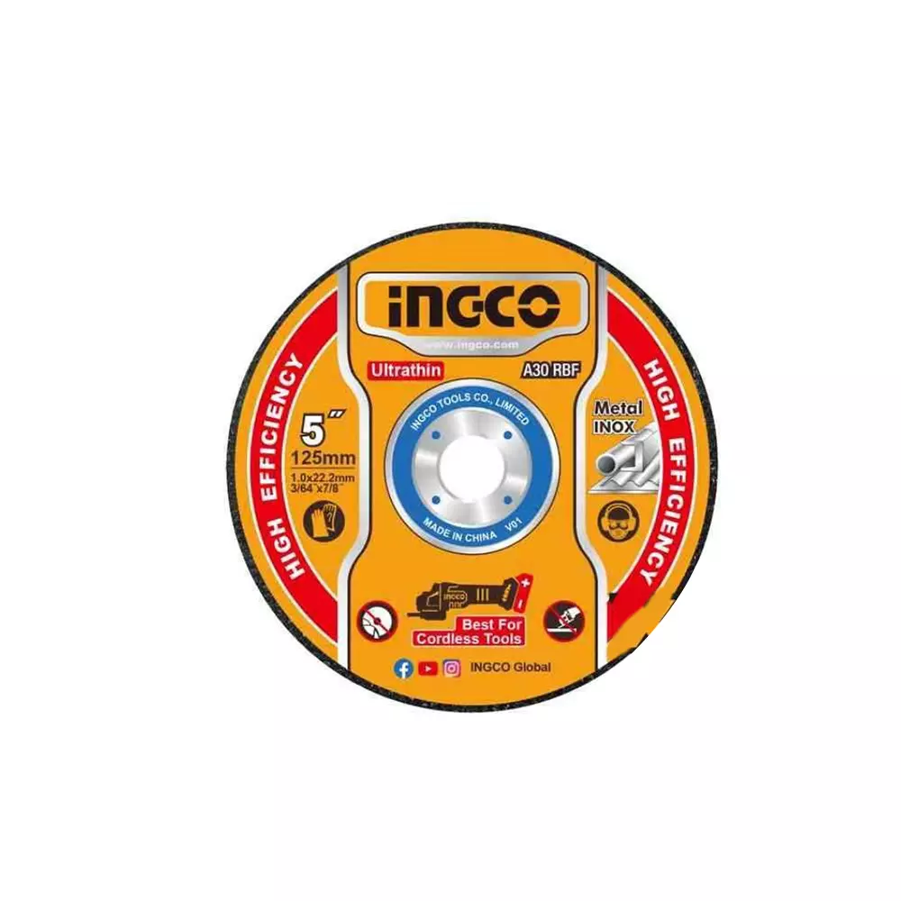 Ingco Cutting Disc Set 12200 r/min Speed 1 mm Ultra-Thin For Metal and Inox, MCD1012525 (Pack of 25)