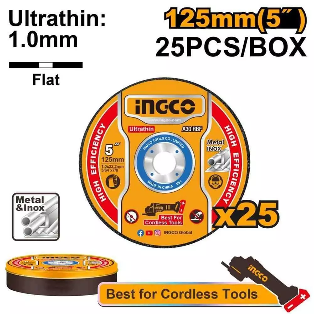 ingco-cutting-disc-set-12200-rmin-speed-1-mm-ultra-thin-for-metal-and-inox-mcd1012525