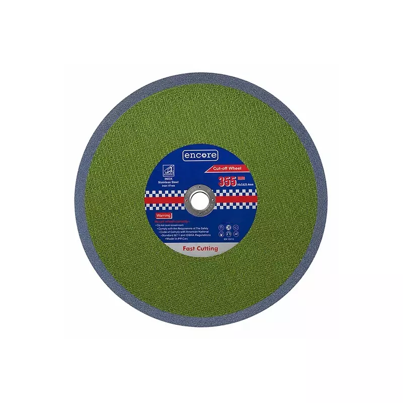 Encore Single Net Cutting Disc 355 mm Wheel Diameter 25.4 mm Bore Size 2.5 mm Thickness Green for Industrial Use (Pack of 25 Pcs)