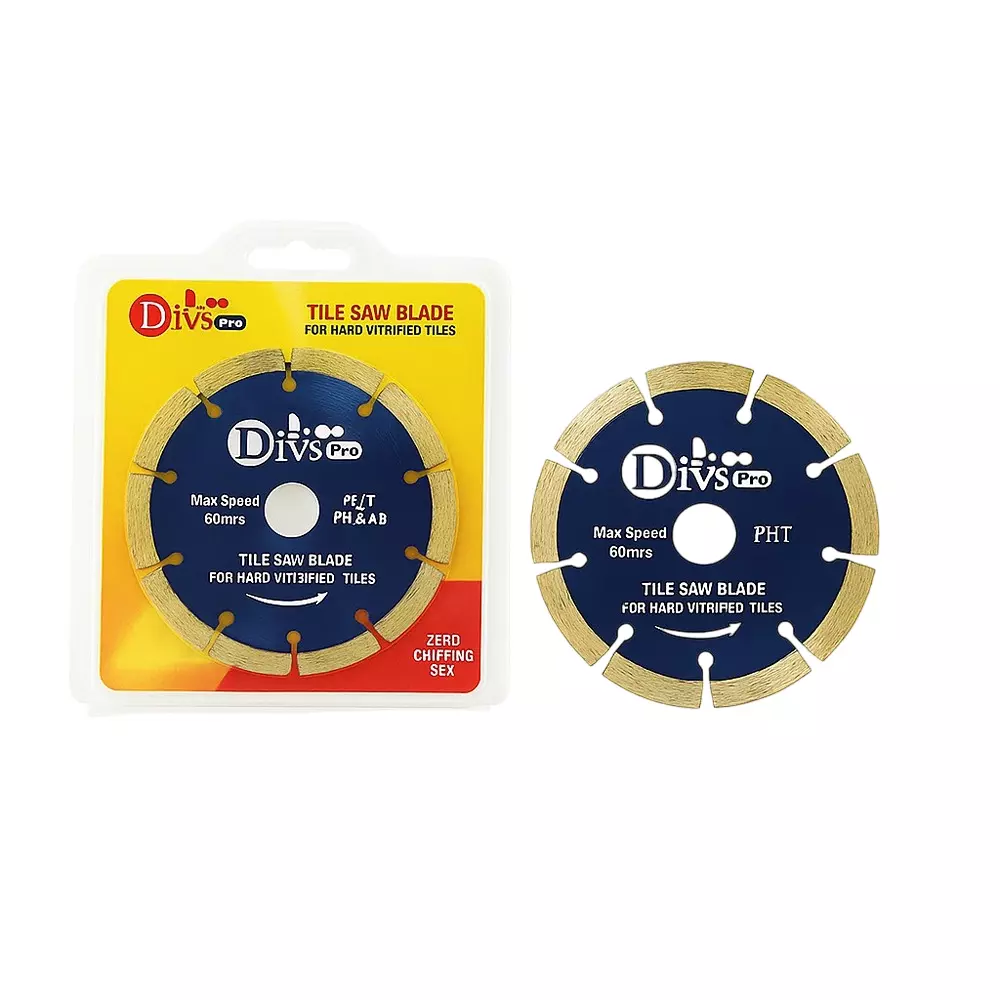Div's Diamond Saw Blade 4 inch (101.6 mm) Dia, Zero Chipping Seg (Vitrified Tiles), 108510