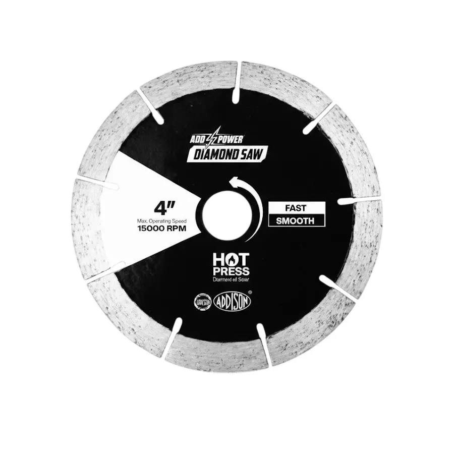 Addison Add Power Premium Diamond Saw Blade 110 mm Outer Dia, 20 mm Bore Dia & 10 mm Segment Height for Wall Cutting