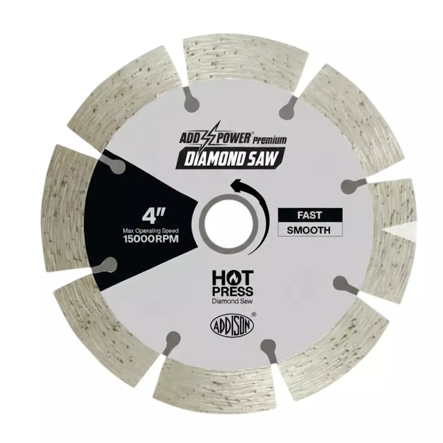 Addison Add Power Premium Diamond Saw Blade 110 mm Outer Dia, 20 mm Bore Dia & 12 mm Segment Height for Granite And Wall