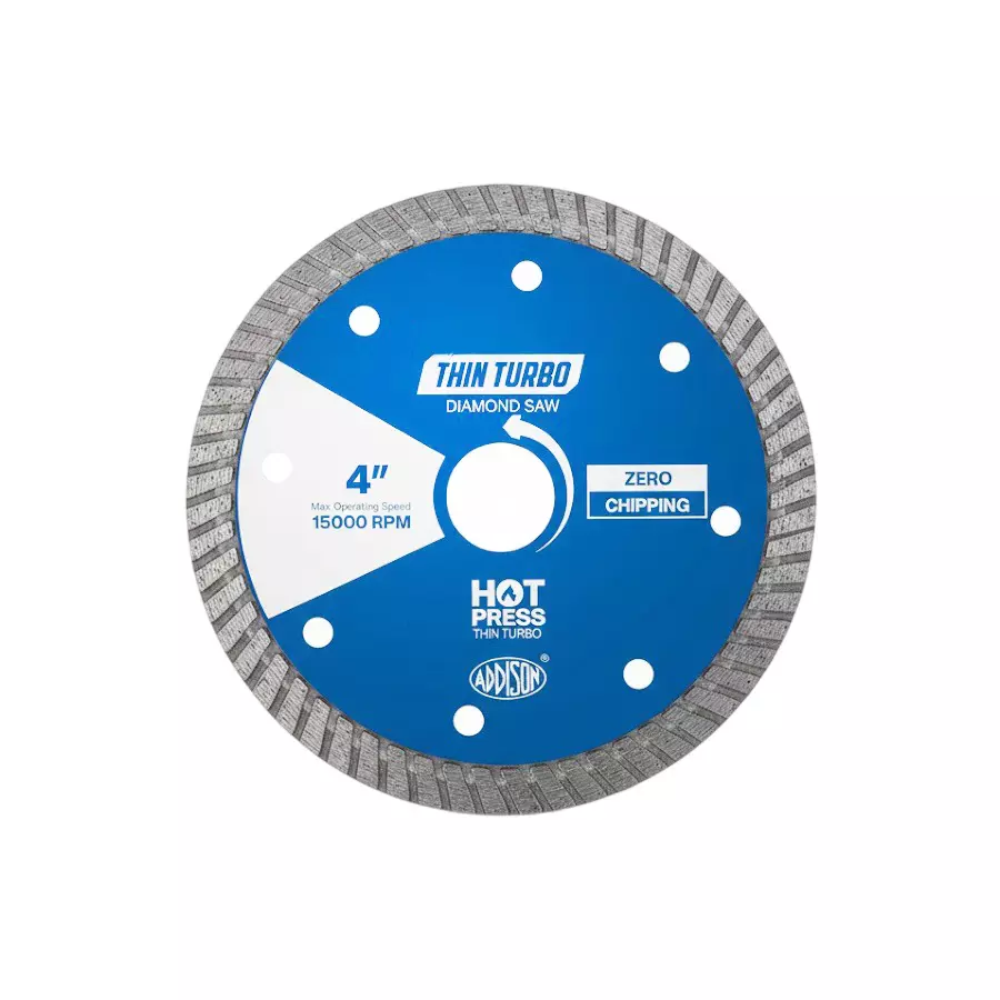 Addison Add Power Premium Diamond Cutting Blade Thin-Turbo 105 mm Outer Dia, 20 mm Bore Dia & 7 mm Segment Height for Ceramic