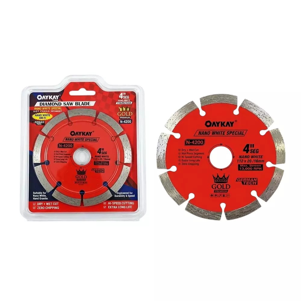 oaykay-gold-range-nano-white-blade-diamond-blade-4-inch-112-mm-diameter-x-2016-mm-bore-x-8-mm-thickness-for-cutting-stones-501521-pack-of-20