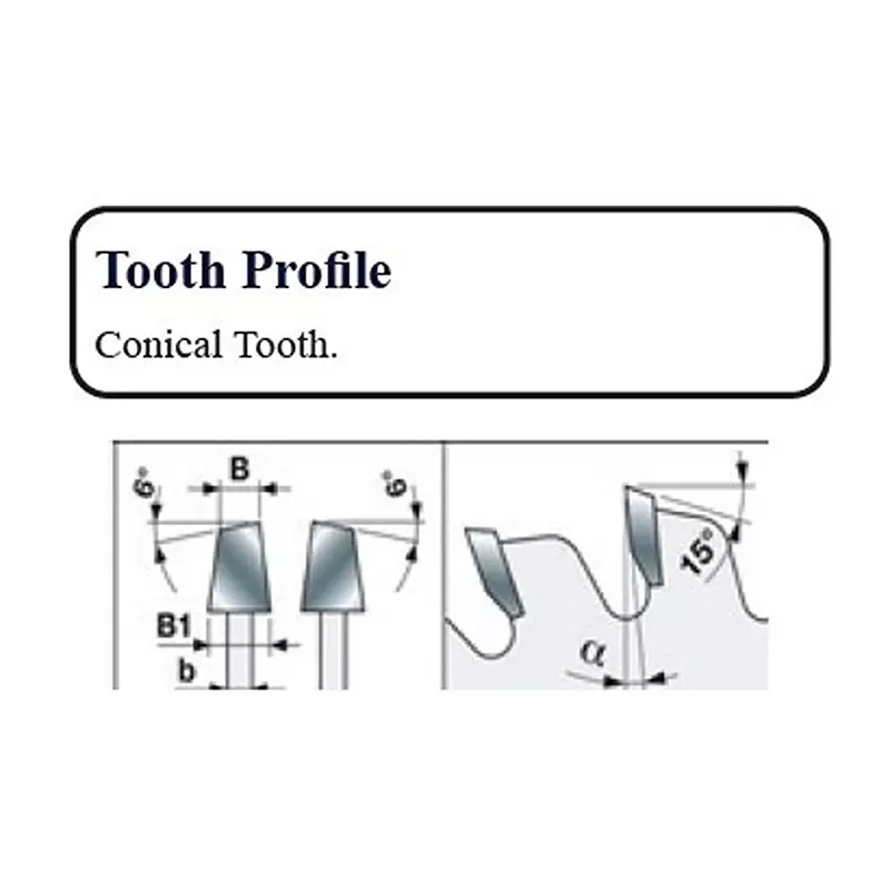 Timus PCD Conical Scoring Saw Blade Diameter 5 inch (120 mm) x 22 mm Bore Size x 24 Teeth and 2.8-4.0 mm Cutting Width, MI DCS 120 02
