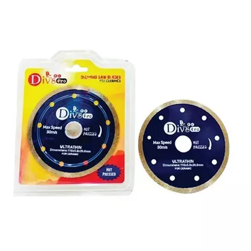 Div's Diamond Saw Blade 4 inch (101.6 mm) Dia, Ultra Thin RIM, 108512