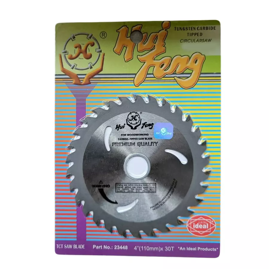 IDEAL Hui Feng TCT Blade 125 mm (5 Inch) x 30 Teeth Stainless Steel (Pack of 100)