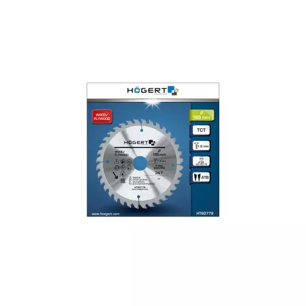 hogert-technik-tct-saw-blade-alloy-steel-185-mm-diameter-x-30-mm-bore-size-x-16-mm-thickness-x-24-teeth-ht6d778