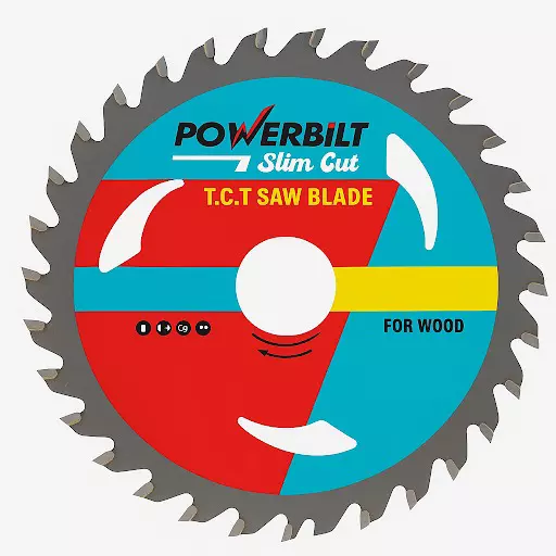 Powerbilt SLIM Series TCT Saw Blade 40 Teeth 127 mm Blade Diameter Alloy Steel & Tungsten Carbide for Wood Cutting, 2654 (Pack of 200 Pcs)