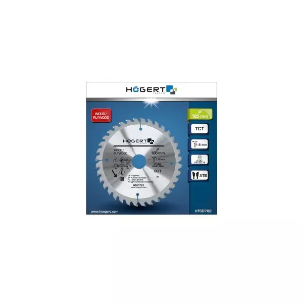 hogert-technik-tct-saw-blade-alloy-steel-185-mm-diameter-x-30-mm-bore-size-x-16-mm-thickness-x-60-teeth-ht6d782