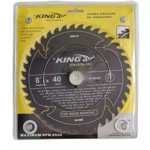 king-black-series-tct-blade-8-inches-200-mm-diameter-x-40-teeth-and-8500-rpm-for-wood-cutting