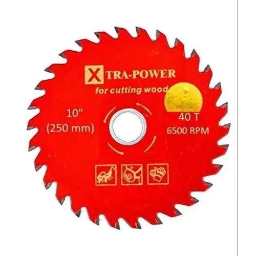 Xtra Power TCT Blade 10 Inches (254 mm) Blade Size and 40 Teeth For Wood Working