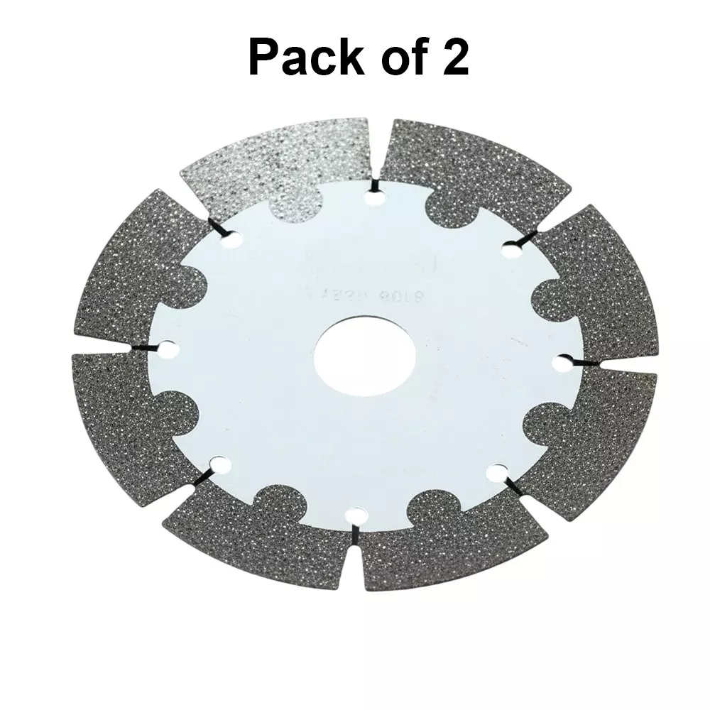 Yuri Zhongzhi Segment Marble Cutting Blade White Color 4 inch (110 mm) Diameter and 8 Teeth for Granite (Pack of 2)