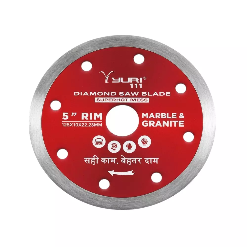 Yuri 111 Rim Marble Cutting Blade 22.23 mm Bore Size for Marble and Granite