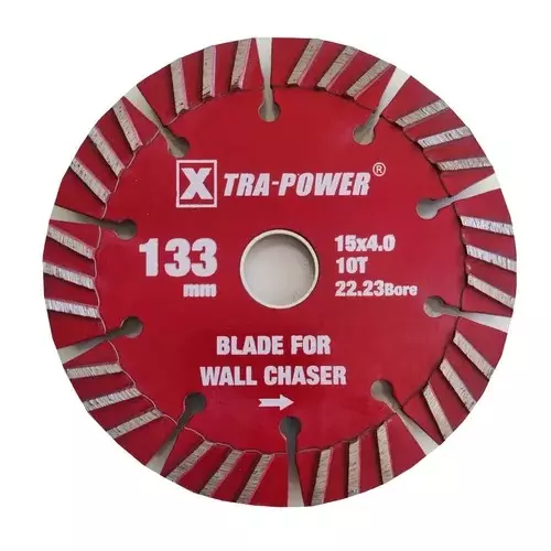 Xtra Power Wall Chaser Blade 5 inch (125 mm) Diameter x 22.23 mm Bore Size x 4 mm Thickness for Concrete, Stone Cutting (Pack of 5)