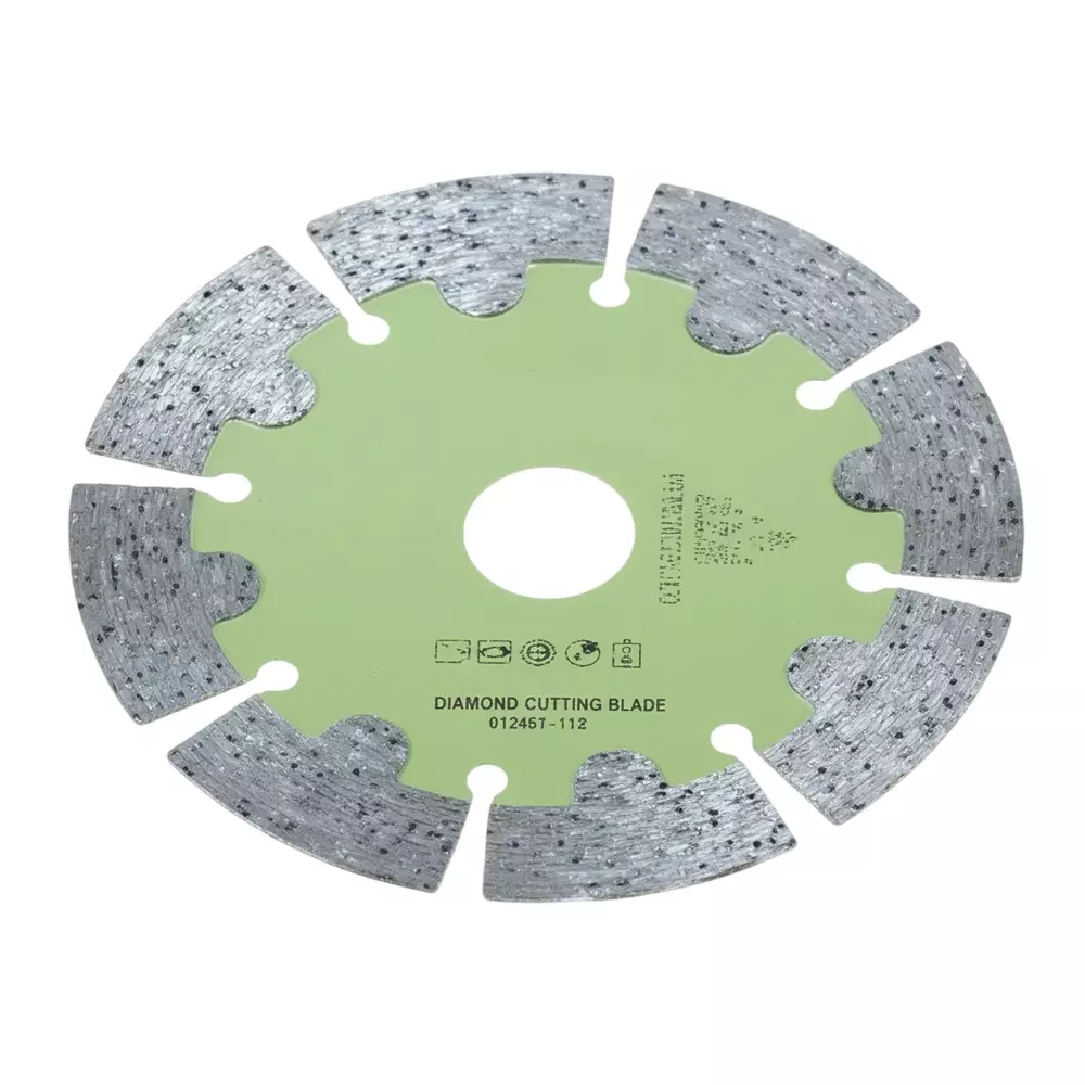 Yuri Zhongzhi Segment Marble Cutting Blade Green Color 4 inch (110 mm) Diameter and 8 Teeth for Granite (Pack of 2)