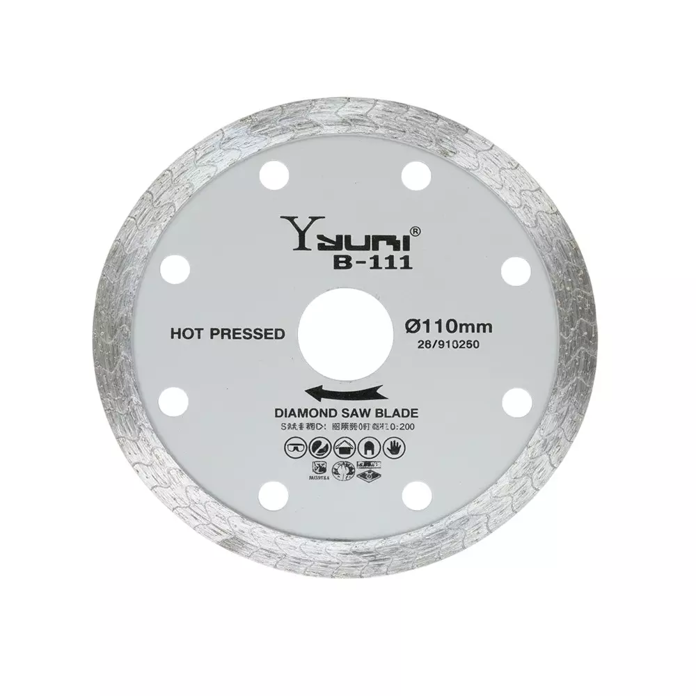 Yuri B-111 Rim Marble Cutting Blade Diameter 4 inch (110 mm) x 20 mm Bore Size for Marble and Granite (Pack of 2)