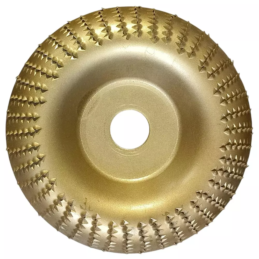 GENERIC Wood Carving Disc 4 Inch (100 mm) Diameter Golden Carbon Steel Round Shape for Home & Professional