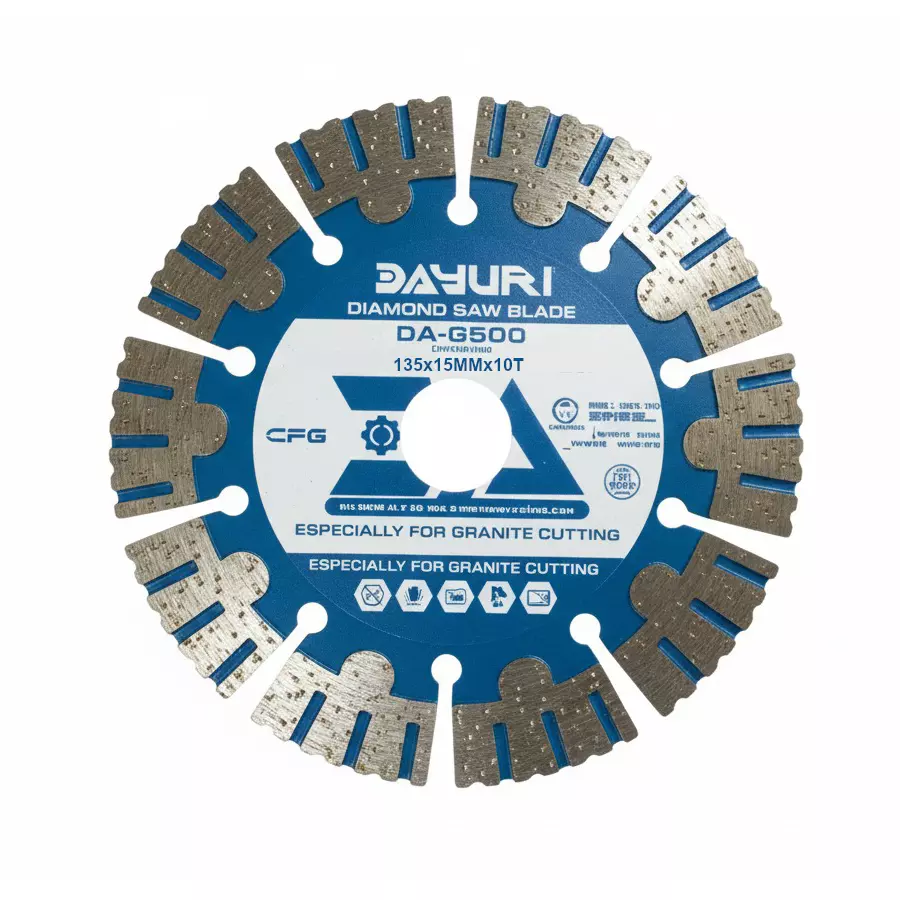 Dayuri Segment Wall Chaser Blade (135 mm) Diameter x 15 mm Bore Size x 10 Teeth, DAG-500