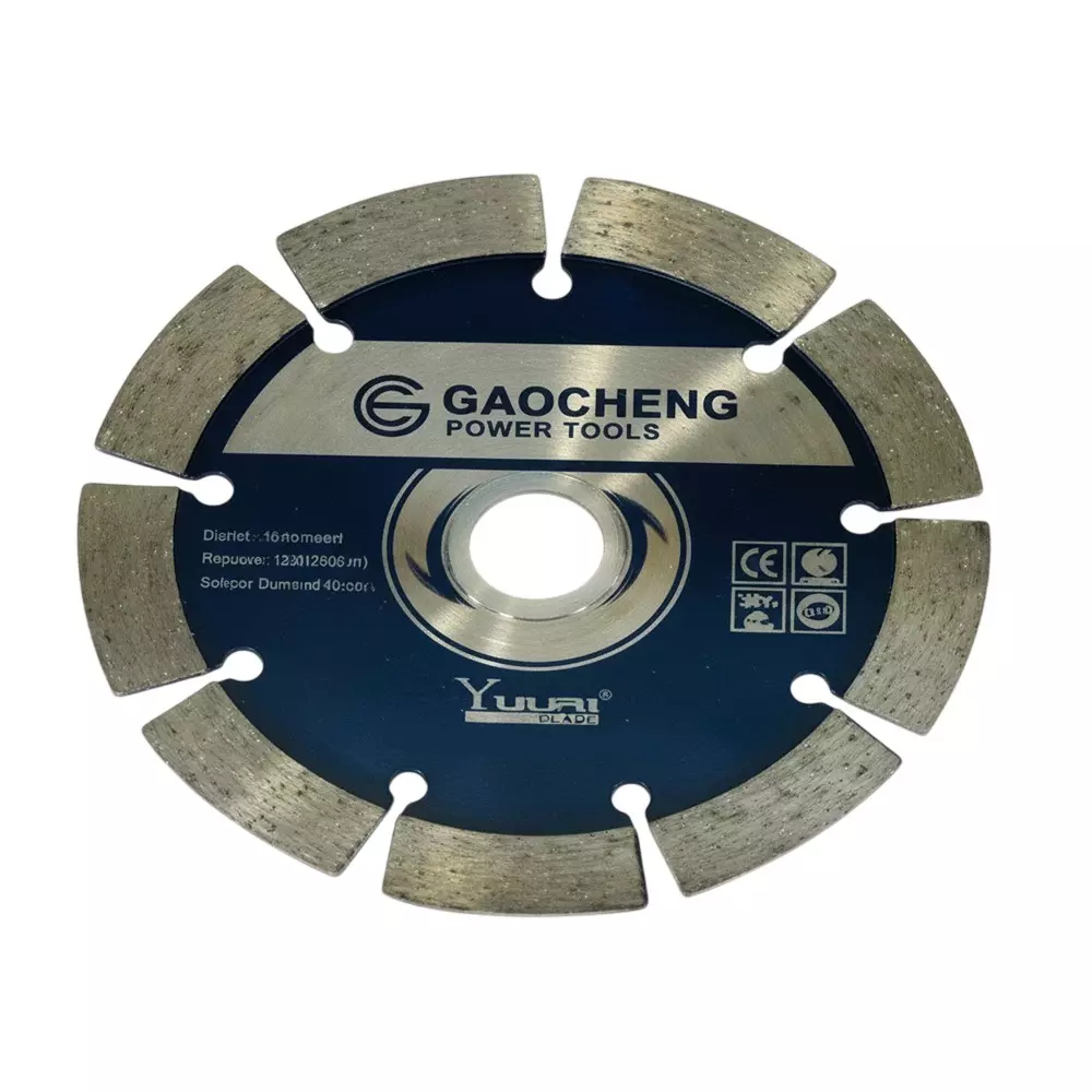 Gaocheng Segment Marble Cutting Blade 4 inch (114 mm) Diameter x 12 mm Bore Size x 9 Teeth (Pack of 2)