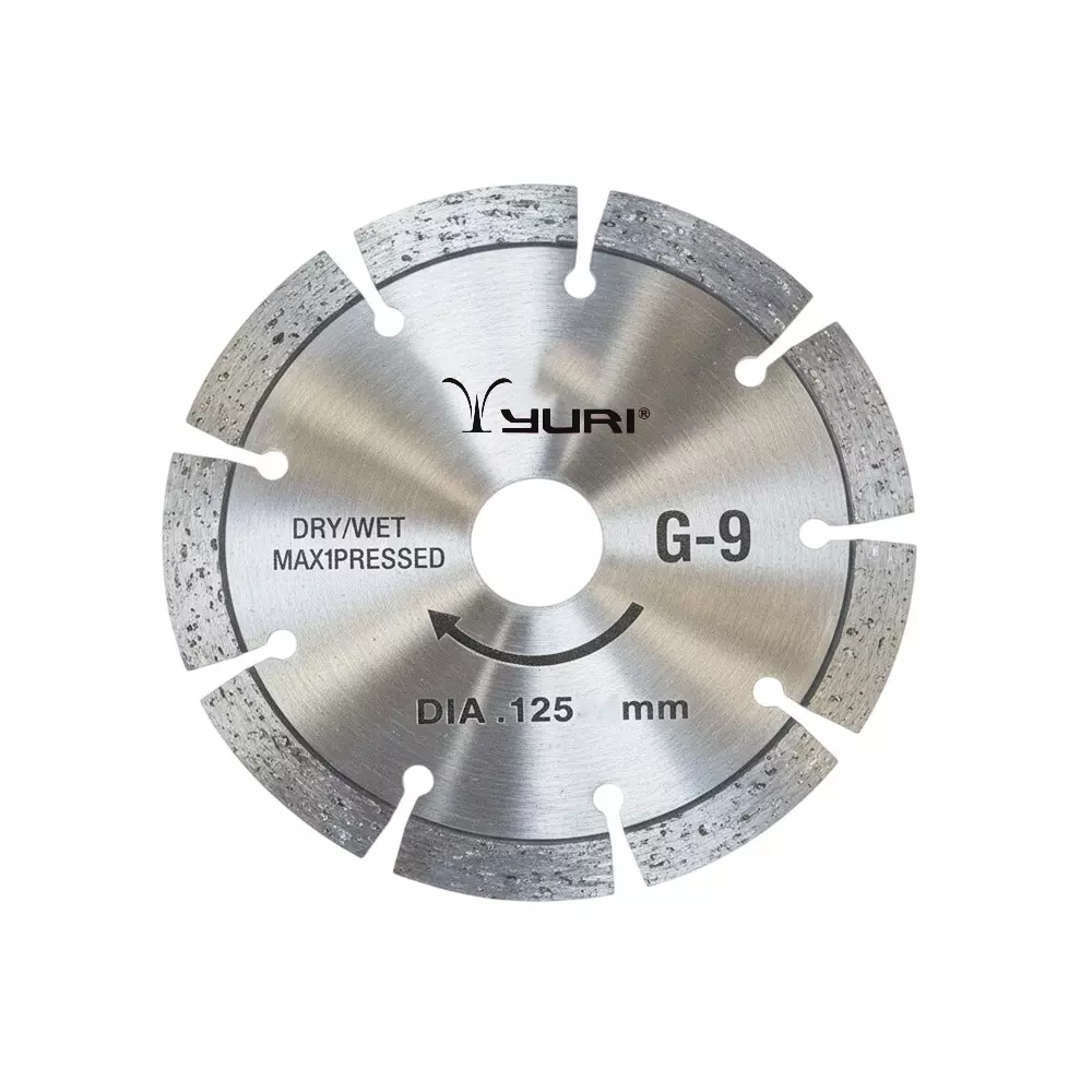 Yuri G-9 Segment Marble Cutting Blade Diameter 5 inch (125 mm) x 22.23 mm Bore Size for Marble and Granite (Pack of 2)