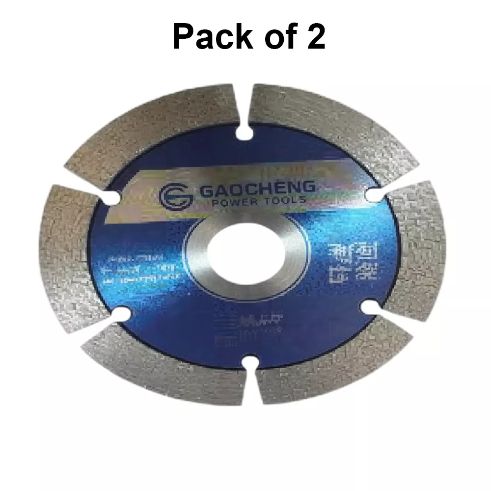 Gaocheng Segment Marble Cutting Blade 4 inch (100 mm) Diameter for Concrete, Marble & Granite (Pack of 2)