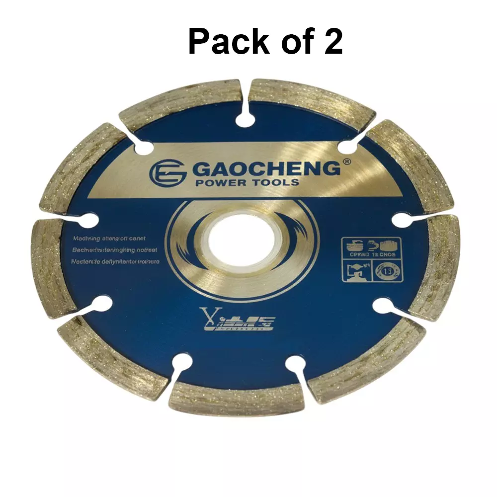 Gaocheng Segment Marble Cutting Blade 4 inch (110 mm) Diameter x 10 mm Bore Size x 10 Teeth (Pack of 2)