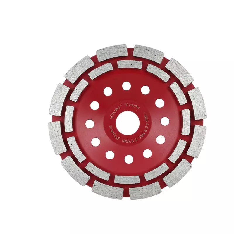 Yuri 111 Double Segment Row Cup Wheel Marble Cutting Blade Diameter 7 inch (180 mm) x 22.23 mm Bore Size for Marble and Granite