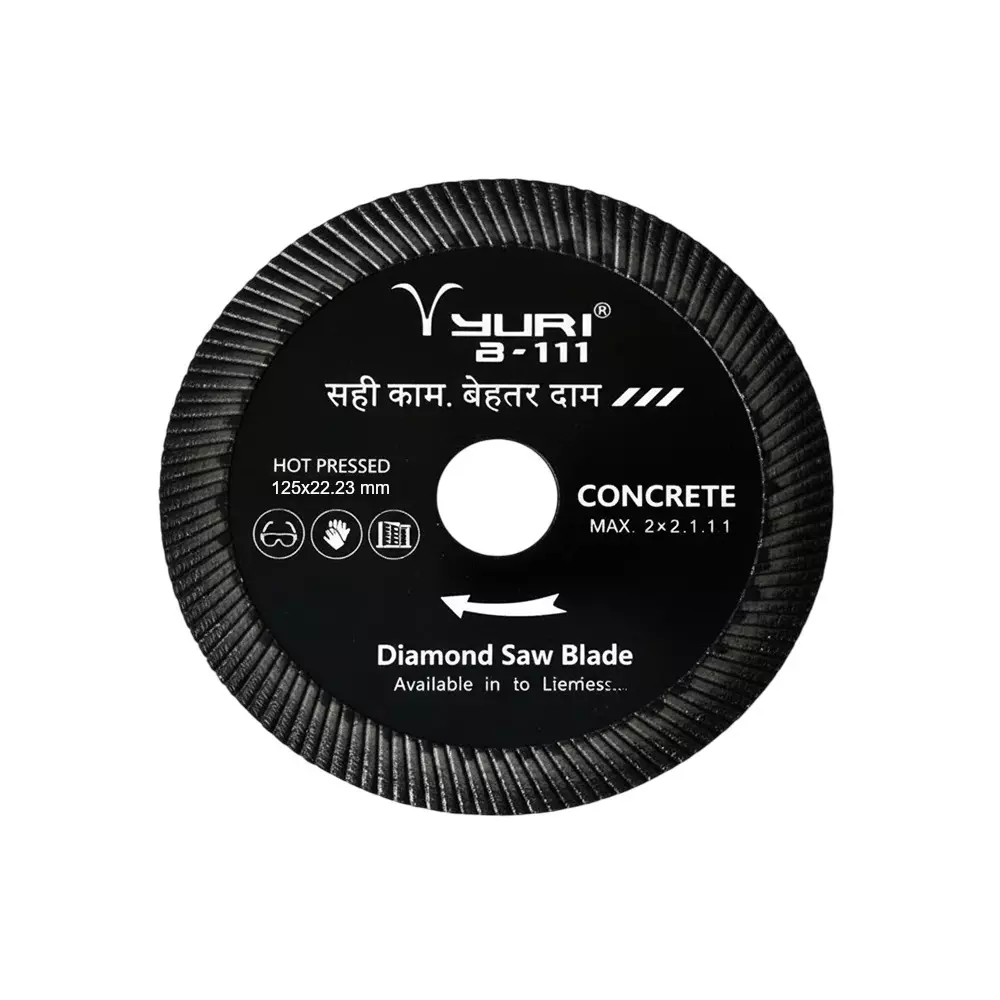 Yuri B-111 Marble Cutting Blade Diameter 5 inch (125 mm) x 22.23 mm Bore Size for Marble and Granite