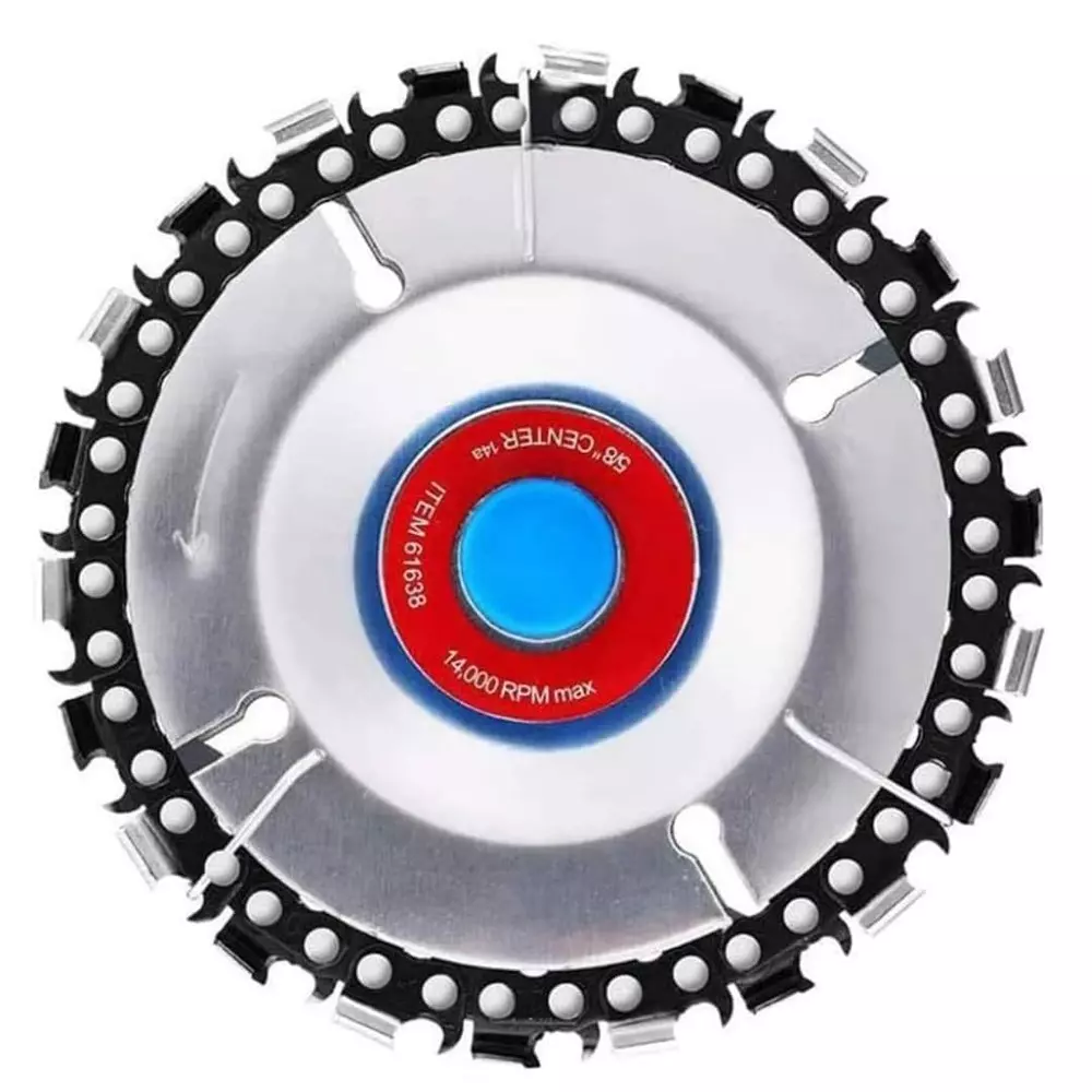 Jawsons Wood Carving Disc Stainless Steel 14000 RPM Maximum 22 Teeth for 100, 115 & 125 mm Angle Grinders, 61638