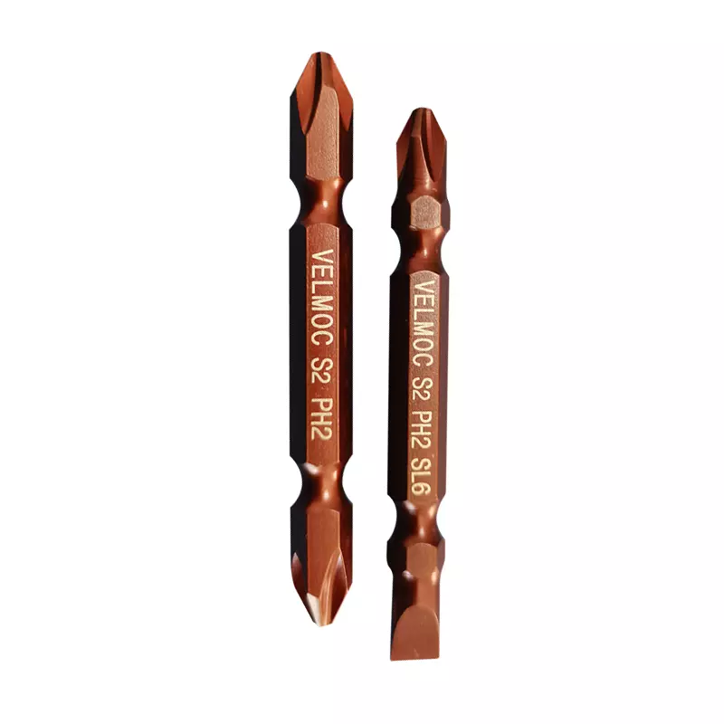 VELMOC 65 mm PH2/SL2 2 in 1 Screw Driver Bit( Pack of 100)