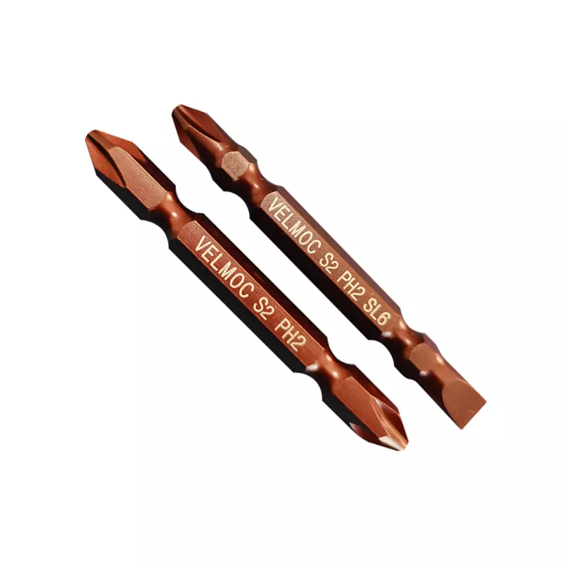 VELMOC 65 mm PH2/SL2 2 in 1 Screw Driver Bit( Pack of 100)