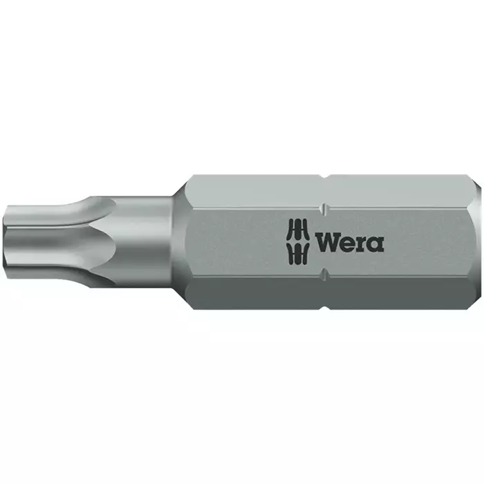 Wera Torx Bit With Hole TX 27 Tip Size 25 mm Blade Length for Industrial Use, 05066520001