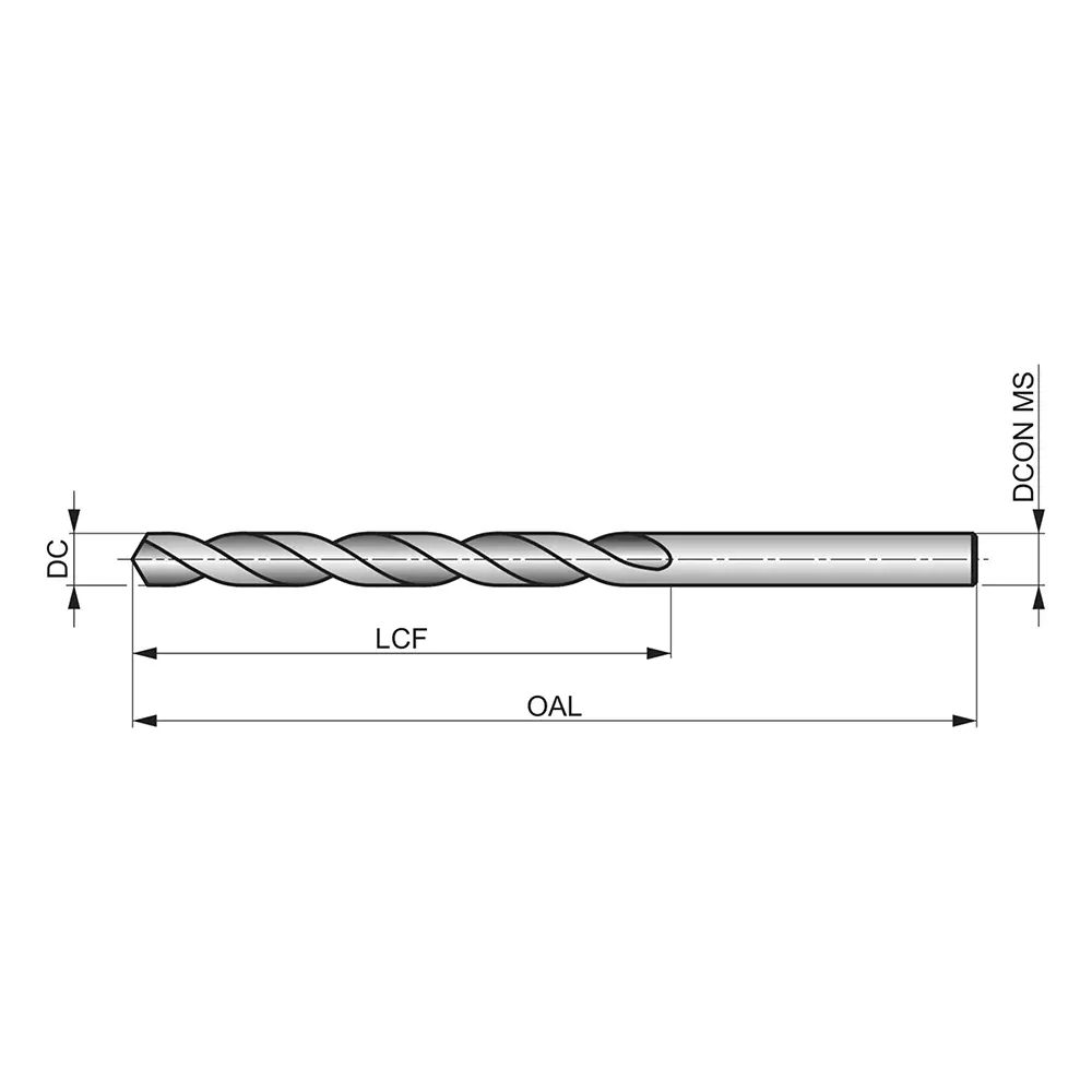 Dormer Pramet Drill Bit HSS Long Series 10 mm Diameter. 184 mm Overall Length, A11010.0 (Pack of 10 Pcs)