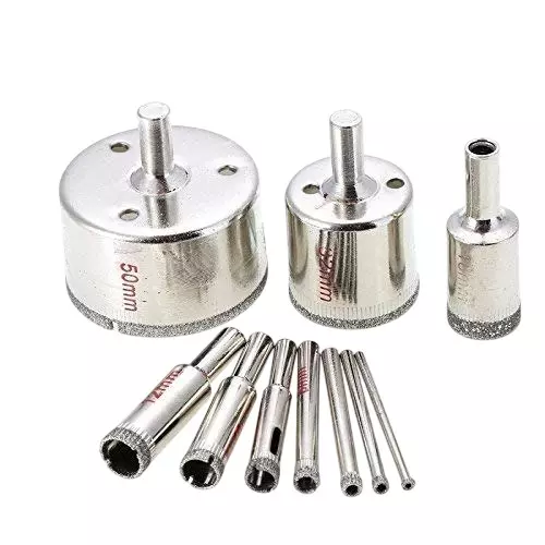ATOZSHOP11 Diamond Hole Saw Drill Bit Set 5–50 mm for Ceramic, Marble (Set of 10 Pcs)