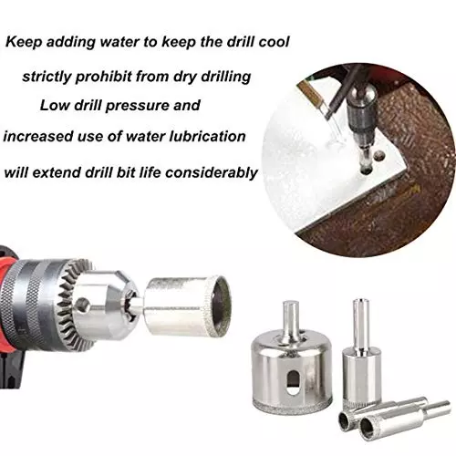 ATOZSHOP11 Diamond Coated Drill Bit Set 18, 20, 25, 35, 50 mm for ‎Tile, Glass, Marble, Granite (Set of 5 Pcs)