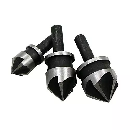 Generic Flute Countersink Drill Bit Set 90 Degree for Wood Metal 12/16/19 mm (Pack of 3 Pcs)