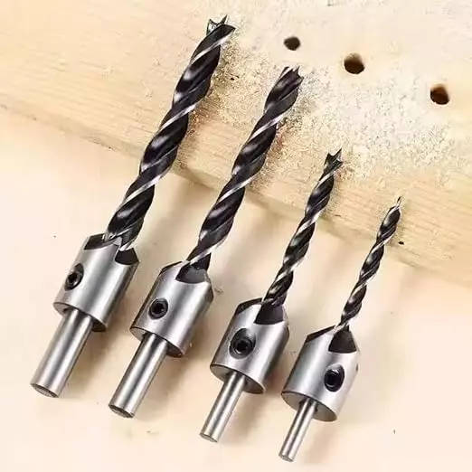 nuhark-3-6-mm-hss-countersink-drill-set-round-shank-5-flutes-for-woodworking-056-set-of-4