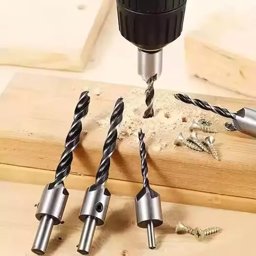 nuhark-3-6-mm-hss-countersink-drill-set-round-shank-5-flutes-for-woodworking-056-set-of-4