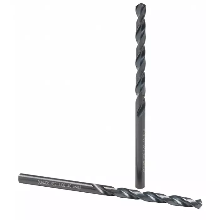 DORMER PRAMET Jobber Drill Bit A100 Series HSS for Steel 4 mm Diameter 75 Overall, 5966715 (Pack of 10)