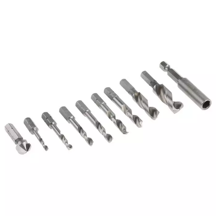 EXACT 11-Piece Twist Drill Bit Set for Metal 10 mm Max 3 mm Min HSS Bits, 4450905