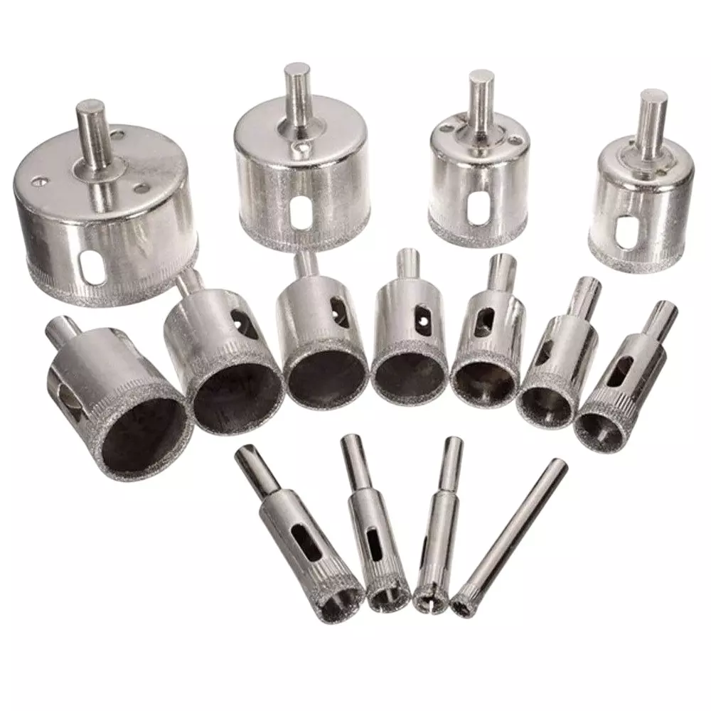 Metrotools Diamond Hole Saw Drill Bit Set 6-50 mm Steel (Pack of 15)
