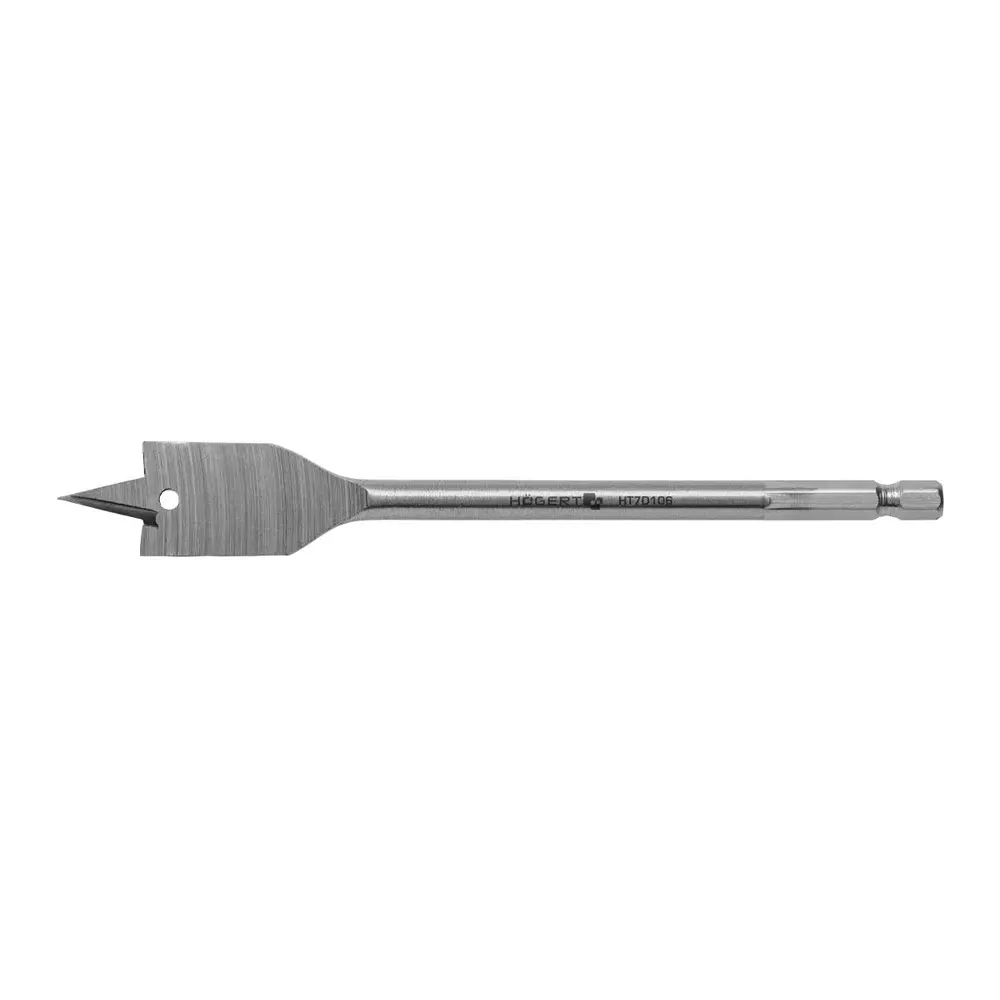 Hogert Technik Spade Head Drill Bit Hex Shank 40 mm Cutting Diameter and 152 mm Length, HT7D140