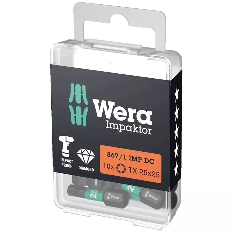 wera-torx-bit-impaktor-stainless-steel-silver-10-x-tx-20x25-for-industrial-use-05057624001