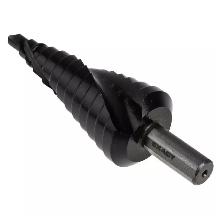 EXACT 3-Piece Step Drill Bit Set for Metal 30 mm Max 4 mm Min HSS Bits, 7024
