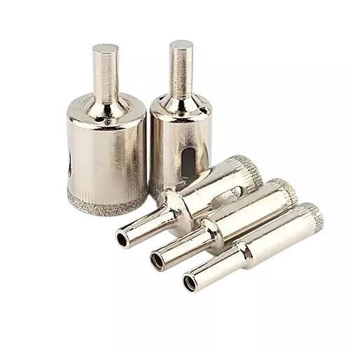 Generic Diamond Hole Saw Granite Glass Tile Marble Core Drill Bits 10, 13, 16, 20, 25 mm (Pack of 5 Pcs)