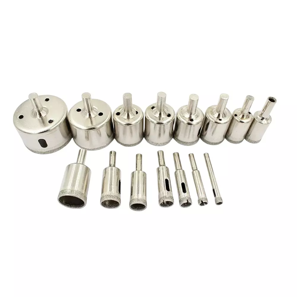 Metrotools Diamond Hole Saw Drill Bit Set 6-50 mm 45° Steel (Pack of 15)